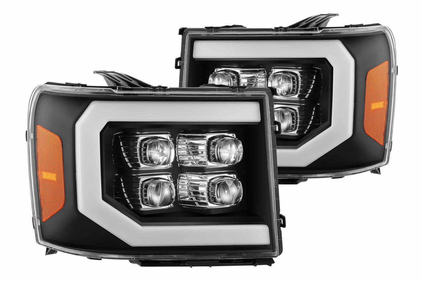 ARex Nova LED Headlights: GMC Sierra (07-13) - Jet Black (Set)