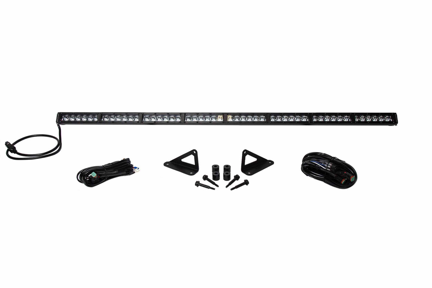 DD Hood-Mount LED System: Wrangler JL (White / Combo Beam) (Single SS50 Bar)