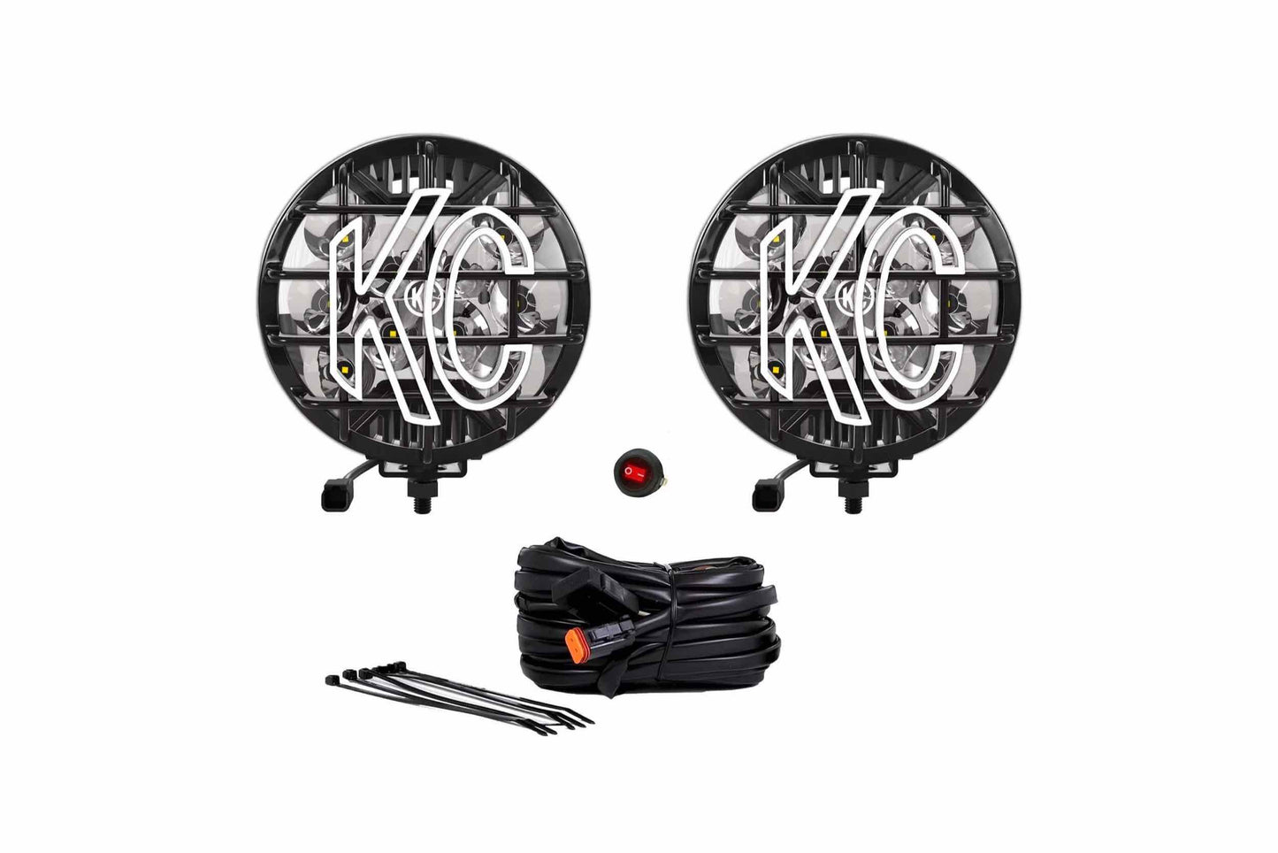 KC Grill: 6in Diameter (Each / Yellow ABS Stone Guard)