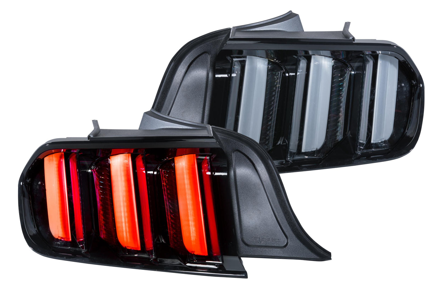 XB LED Tails: Ford Mustang (15-22) (Pair / Clear / Amber Seq)
