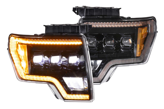 XB LED Headlights: Ford F150 (09-14) (Pair / ASM Amber DRL)
